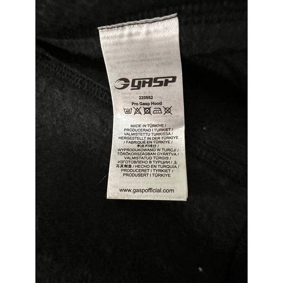 GASP Industries Black Full Zip Hoodie Logo Print Men's Athletic Size Small - Picture 7 of 10